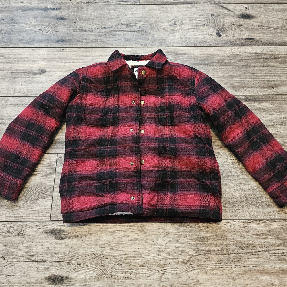 Old Navy Red and Black Plaid Kids Jacket